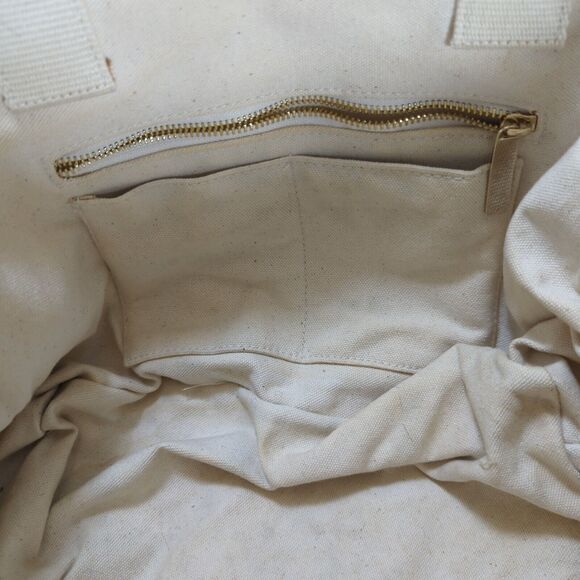 Oscar de la Renta Tote Bag Purse Neiman Marcus Target Floral Lace Canvas Flaw - Picture 11 of 16